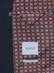 Skopes Blue Tailored Fit Hewes Check Suit Jacket - Image 4 of 4