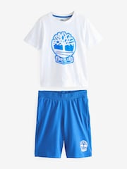 Timberland Logo White Shorts And T-Shirt Pyjamas Set - Image 1 of 3