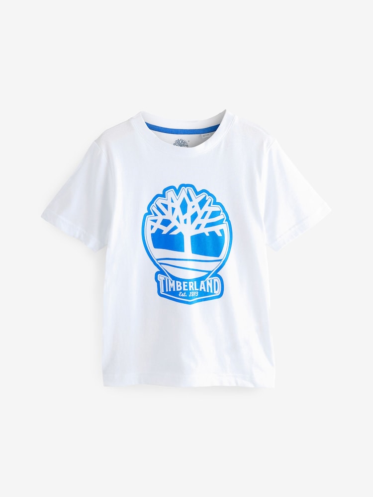 Timberland Logo White Shorts And T-Shirt Pyjamas Set - Image 2 of 3