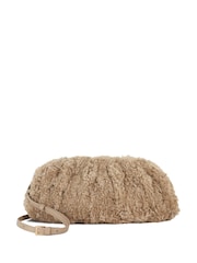 Dune London Natural Chrome Drapery Voluminous Clutch Bag - Image 2 of 5