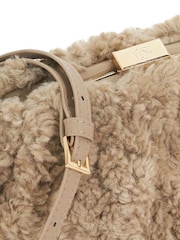 Dune London Natural Chrome Drapery Voluminous Clutch Bag - Image 4 of 5