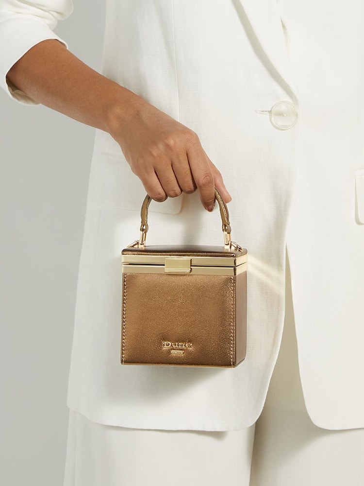 Dune London Metallic Everlong Micro Bag - Image 1 of 5