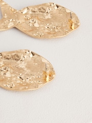 Gold Tone Statement Fish Stud Earrings - Image 6 of 6