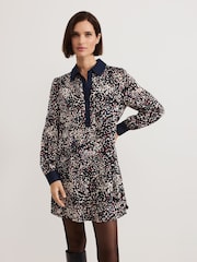Phase Eight Black Kristel Cuff Dotty Swing Dress - Image 1 of 6