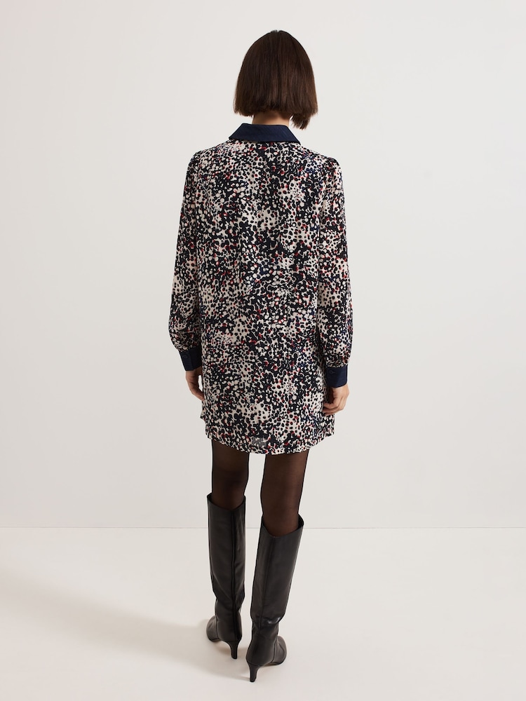 Phase Eight Black Kristel Cuff Dotty Swing Dress - Image 2 of 6