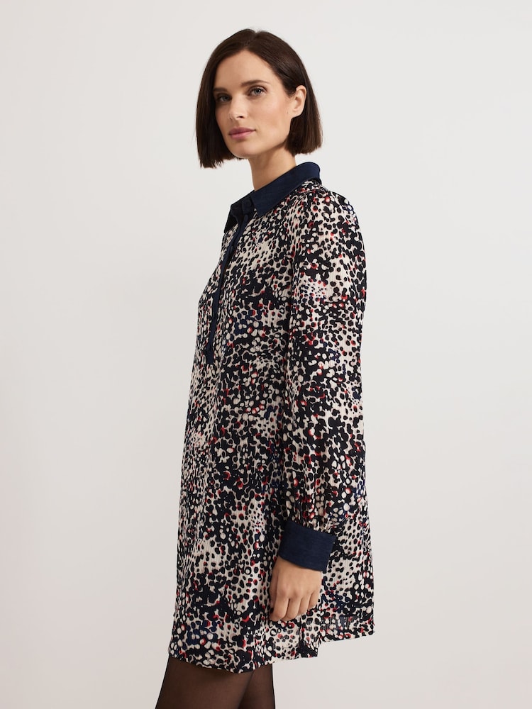 Phase Eight Black Kristel Cuff Dotty Swing Dress - Image 6 of 6