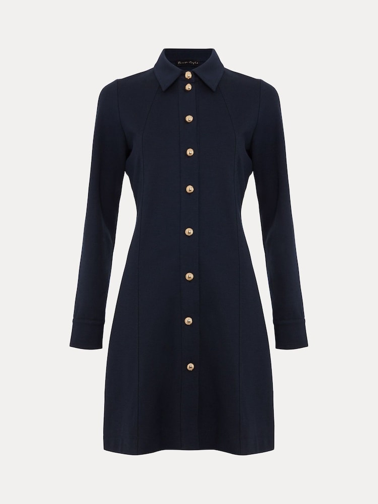 Phase Eight Blue Mini Mavery Button Through Dress - Image 7 of 7