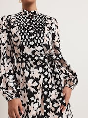 Phase Eight Black Petite Dolly Jacquard Mini Tunic Dress - Image 5 of 6