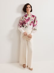 Phase Eight Black Winnie Border Floral Blouse - Image 5 of 7