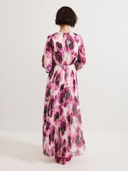 Phase Eight Pink Natalia Floral Print Maxi Dress - Image 2 of 7