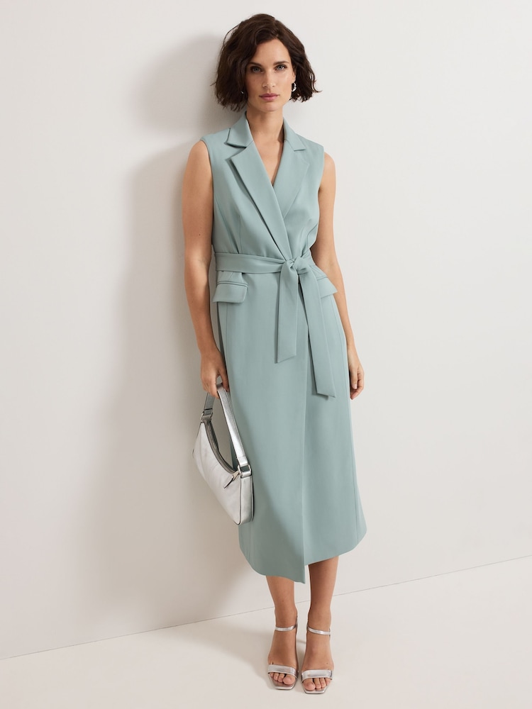 Phase Eight Bowen Eau De Nil Longline Waistcoat - Imagen 1 de 7
