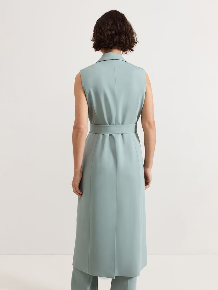 Phase Eight Bowen Eau De Nil Longline Waistcoat - Imagen 2 de 7