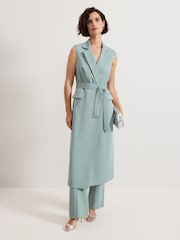Phase Eight Bowen Eau De Nil Longline Waistcoat - Imagen 3 de 7