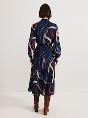 Phase Eight Blue Katy Horizon Shirt Midi Dress - Image 2 of 8