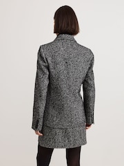 Phase Eight Black Ayame Textured Herringbone Jacket - Image 2 of 7