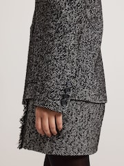 Phase Eight Black Ayame Textured Herringbone Jacket - Image 5 of 7