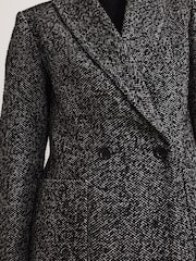Phase Eight Black Ayame Textured Herringbone Jacket - Image 7 of 7