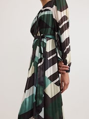 Phase Eight Black Francesca Abstract Midi Dress - Image 4 of 6