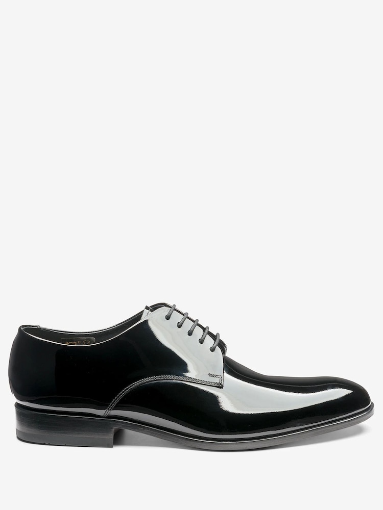 Loake Patent Leather Plain Black Derby Shoes - Image 1 of 4 Loake Patent Leather Plain Black Derby Shoes - Image 1 of 4