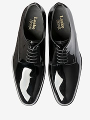 Loake Patent Leather Plain Black Derby Shoes - Image 3 of 4