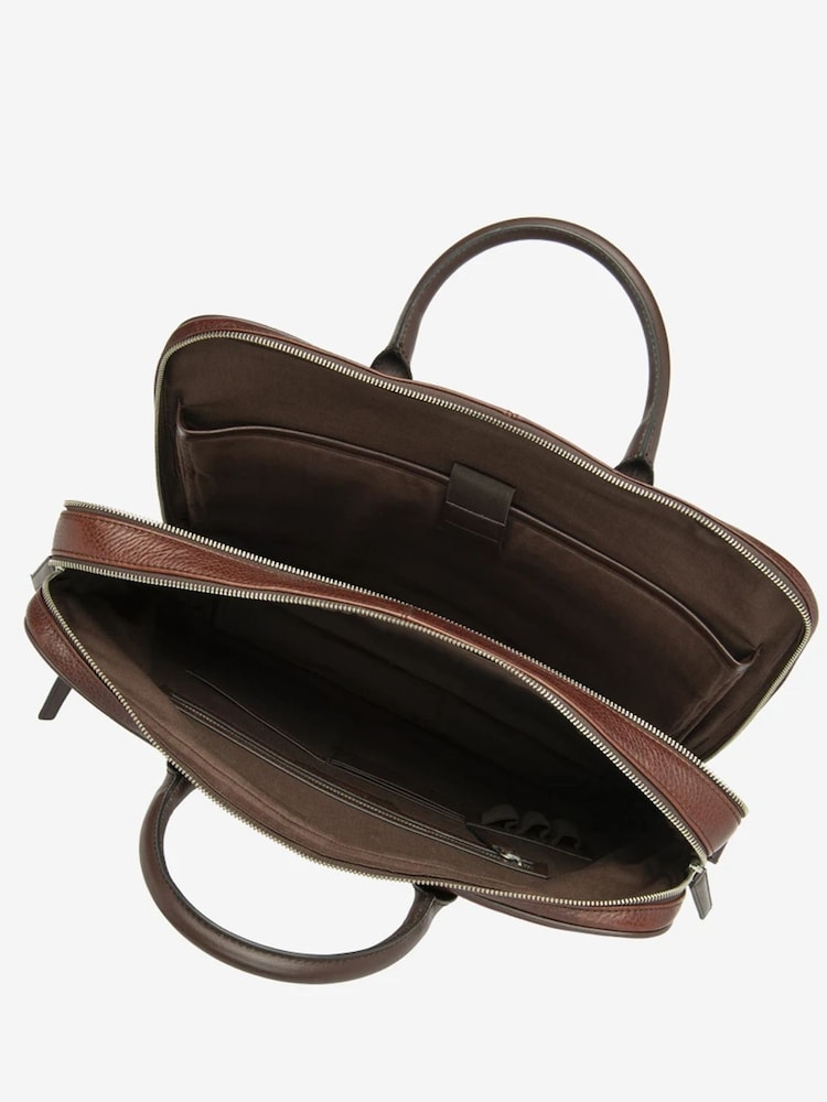 Loake Grained Calf Leather Briefcase - Image 2 of 2