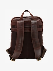 Loake Brown Leather Rucksack - Image 2 of 3