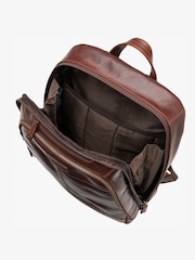 Loake Brown Leather Rucksack - Image 3 of 3