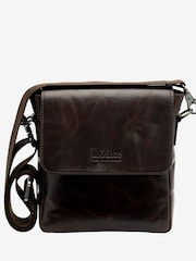 Loake Brown Leather Cross Body Bag - Image 1 of 2