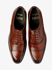 Loake Ročno poslikano telečje usnje senčila Seam Oxford ojačana konica; kapica Brown čevlji With a Rubber Sole - Slika 3 iz 4