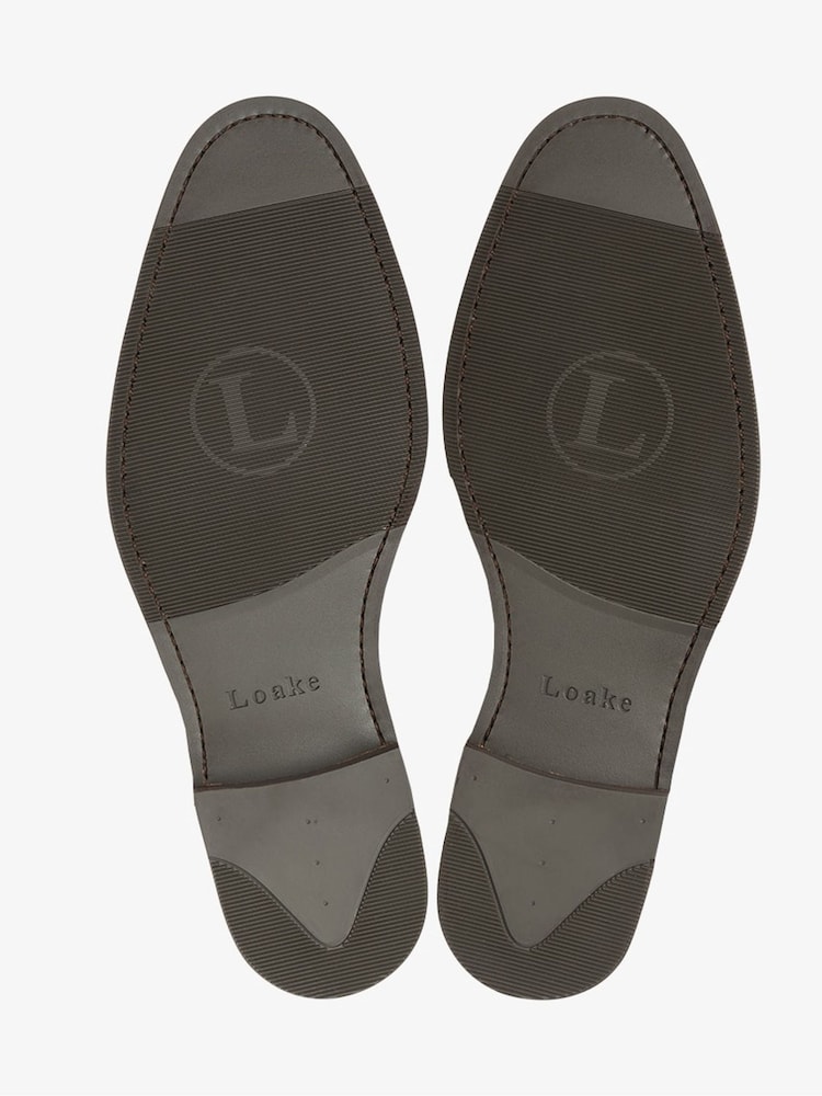 Loake Ročno poslikano telečje usnje senčila Seam Oxford ojačana konica; kapica Brown čevlji With a Rubber Sole - Slika 4 iz 4