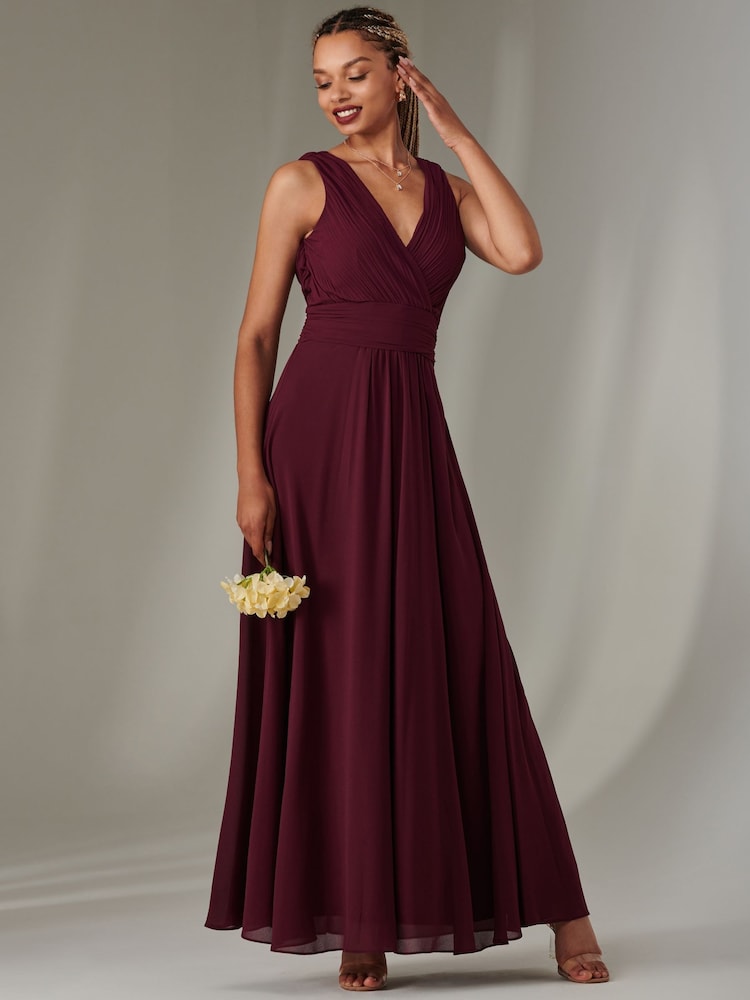 Buy Jolie Moi Purple Cora Sleeveless Chiffon Maxi Dress from Next