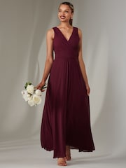Jolie Moi Purple Cora Sleeveless Chiffon Maxi Dress - Image 6 of 6