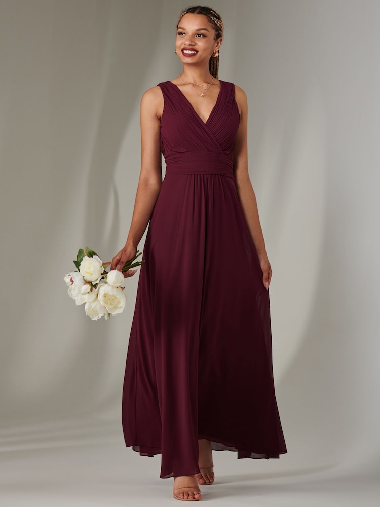 Jolie Moi Purple Cora Sleeveless Chiffon Maxi Dress - Image 6 of 6