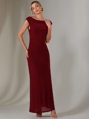 Jolie Moi Red Eva Round Neck Sleeveless Maxi Dress - Image 5 of 6