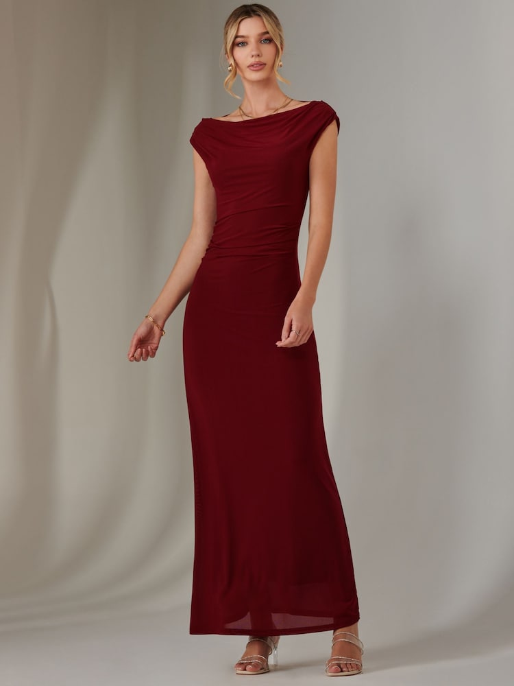Rojo - Jolie Moi Eva Round Neck Sleeveless Maxi Dress - Imagen 6 de 6 Rojo - Jolie Moi Eva Round Neck Sleeveless Maxi Dress - Imagen 6 de 6