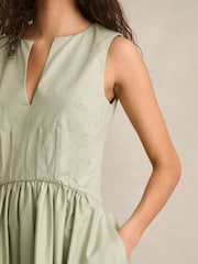 Reiss Sage Liza 100% Cotton Corset Midi Dress - Image 3 of 5
