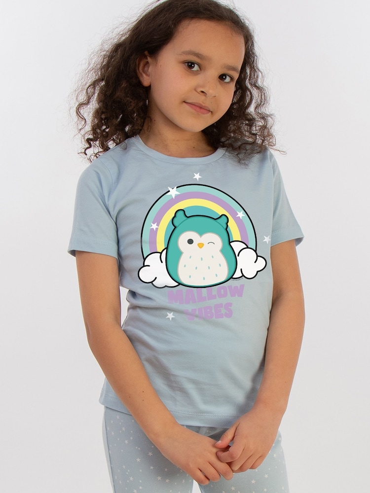 Brands In Blue Baby Girls Squishmallows Rainbow Stars 100% Cotton Pyjamas - Image 1 of 4