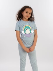 Brands In Blue Baby Girls Squishmallows Rainbow Stars 100% Cotton Pyjamas - Image 2 of 4