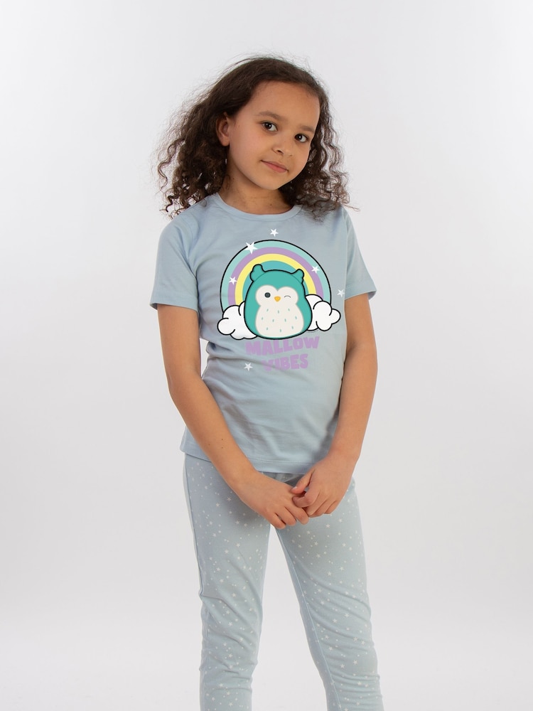 Brands In Blue Baby Girls Squishmallows Rainbow Stars 100% Cotton Pyjamas - Image 2 of 4