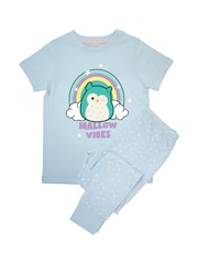 Brands In Blue Baby Girls Squishmallows Rainbow Stars 100% Cotton Pyjamas - Image 3 of 4