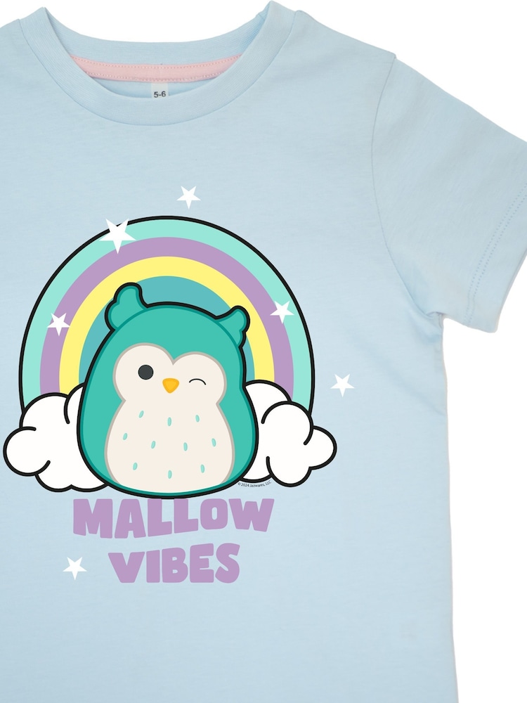 Brands In Blue Baby Girls Squishmallows Rainbow Stars 100% Cotton Pyjamas - Image 4 of 4