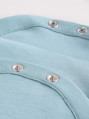 Blue Baby Sleepsuit, Bodysuit, Beanie and Bib Set 4 Piece (0-12mths) - Image 14 of 17