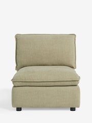 Brushed Weave Light Olive Green Crosby Modular Centre Piece Sofa - Image 11 of 15