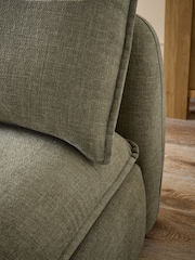 Brushed Weave Light Olive Green Crosby Modular Centre Piece Sofa - Image 8 of 15