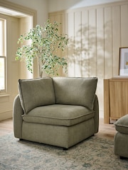 Brushed Weave Light Olive Green Crosby Modular Corner Piece Sofa - Image 1 of 16