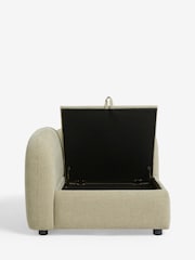 Brushed Weave Light Olive Green Crosby Modular Corner Piece Sofa - Image 14 of 16