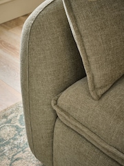 Brushed Weave Light Olive Green Crosby Modular Corner Piece Sofa - Image 9 of 16