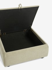 Brushed Weave Light Olive Green Crosby Modular Footstool - Image 10 of 14