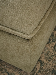 Brushed Weave Light Olive Green Crosby Modular Footstool - Image 12 of 14