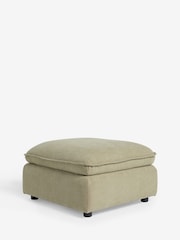 Brushed Weave Light Olive Green Crosby Modular Footstool - Image 2 of 14